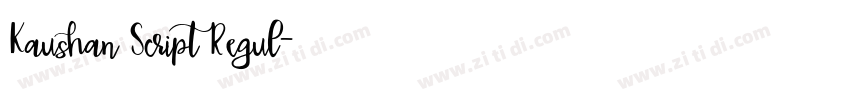 Kaushan Script Regul字体转换